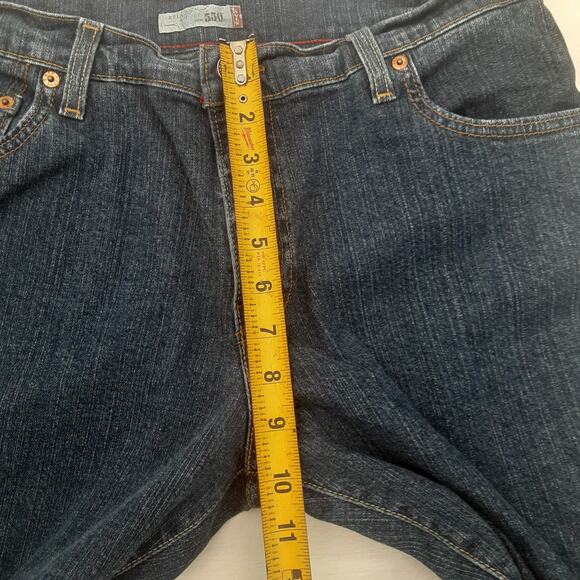 Vtg Y2K Levis 550 Jeans Womens 12S Short Blue Denim Relaxed Bootcut Retro - Picture 8 of 9